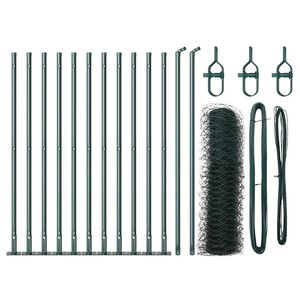 vidaXL Poteau de cl&ocirc;ture. Vert