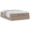 vidaXL Cadre de lit ottoman et matelas cappuccino 140x200cm similicuir