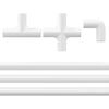 vidaXL Tube PVC 2 pcs Blanc 12,2 x 1,8 x 500 mm PP et PE