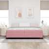 vidaXL Cadre de lit avec matelas Rose 200 x 200 cm tissu