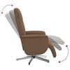 vidaXL Fauteuil inclinable avec repose-pieds marron tissu