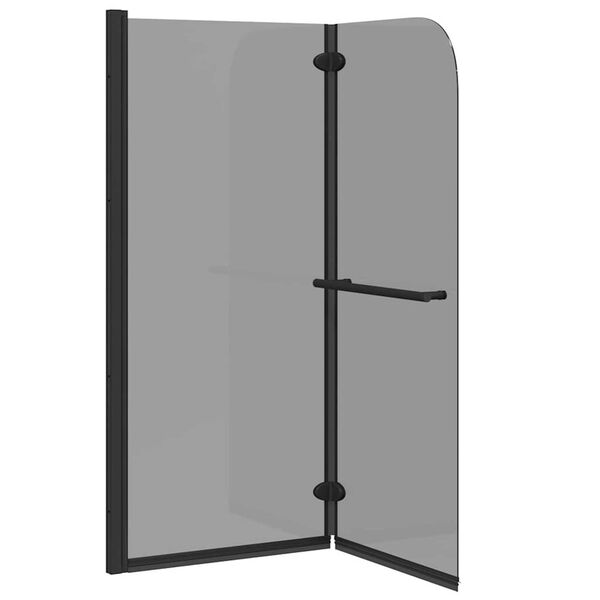 vidaXL Enceinte de Douche Noir 95 x 140 cm Verre ESG et aluminium