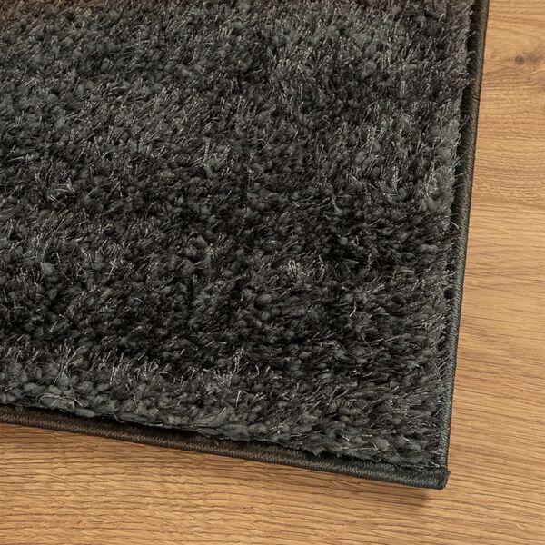 vidaXL Tapis ISTAN &agrave; poils longs aspect brillant anthracite 120x170 cm