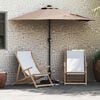 vidaXL Parasol de jardin Taupe 294 x 150 x 223 cm Polyester et Acier