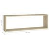 vidaXL &Eacute;tag&egrave;res cube murales 4 pcs Ch&ecirc;ne sonoma 80x15x26,5 cm