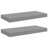 vidaXL &Eacute;tag&egrave;res murales flottantes 2 pcs gris 50x23x3,8 cm MDF