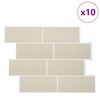 vidaXL Carreau de métro 10 pcs Beige 29.4 x 21.4 cm