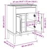 vidaXL Meuble sous Lavabo de Salle de Bain FLORO Blanc 60 x 40 x 80 cm