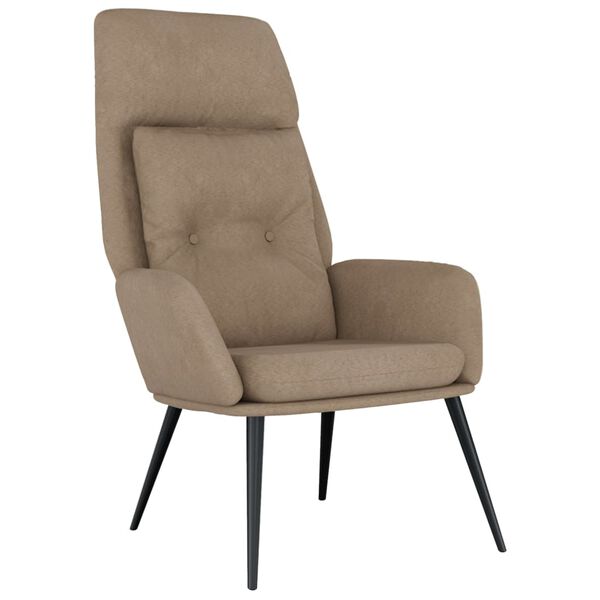 vidaXL Chaise de relaxation Taupe Similicuir daim