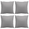 vidaXL Coussins de canapé lot de 4 gris 60x60 cm tissu