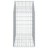 vidaXL Panier de gabions arqué 100x50x80/100 cm Fer galvanisé
