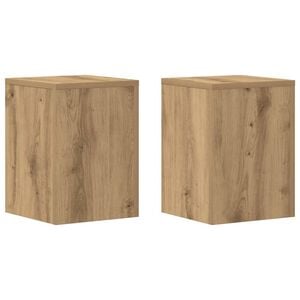 vidaXL Supports pour plantes 2 pcs ch&ecirc;ne artisanal bois d'ing&eacute;nierie