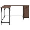 vidaXL Bureau chêne marron 141x141x75 cm bois d'ingénierie