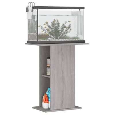 vidaXL Support d'aquarium sonoma gris 60,5x36x72,5cm bois d'ingénierie