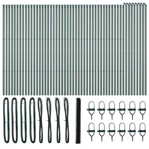 vidaXL Fixation au sol hexagonale 100 x 1,6 m Acier recouvert de PVC