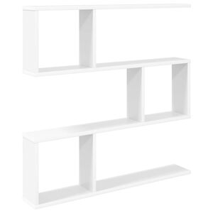 vidaXL &Eacute;tag&egrave;re Murale Blanc 80 x 12 x 79,5 cm Bois d'ing&eacute;nierie