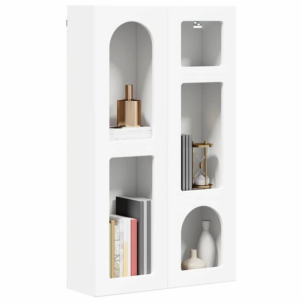 vidaXL Armoire suspendue Blanc 59 x 20 x 100 cm Bois d'ing&eacute;nierie