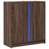 vidaXL Buffet avec LED ch&ecirc;ne marron 77x34x85 cm bois d'ing&eacute;nierie