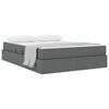 vidaXL Lit avec rangement et matelas Gris fonc&eacute; 140 x 200 cm Polyester