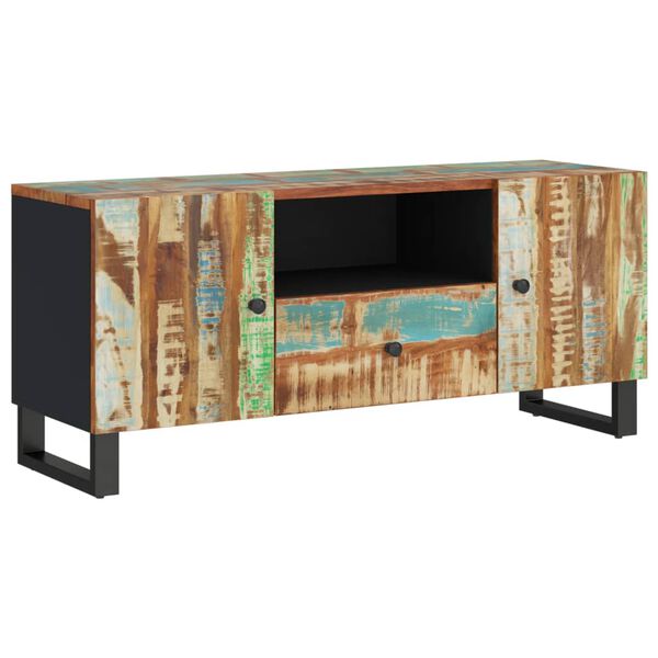 vidaXL Meuble TV 105x33,5x46 cm bois de r&eacute;cup&eacute;ration et d'ing&eacute;nierie