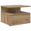 vidaXL Table de nuit flottante Ch&ecirc;ne artisanal 40 x 31 x 28 cm