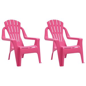 vidaXL Chaises de jardin pour enfants lot de 2 rose 37x34x44 cm PP