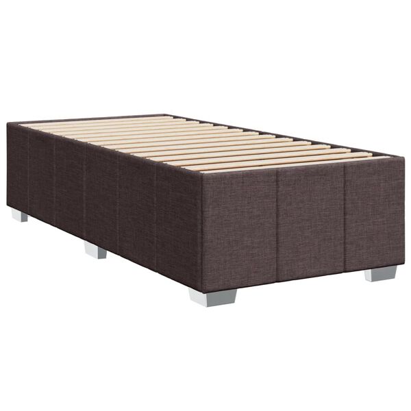 vidaXL Cadre de lit sans matelas marron fonc&eacute; 90x190 cm tissu