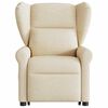 vidaXL Fauteuil inclinable de massage &eacute;lectrique Cr&egrave;me Tissu