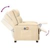 vidaXL Fauteuil électrique de massage Crème Tissu