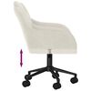 vidaXL Chaise pivotante de bureau Cr&egrave;me Velours