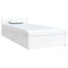 vidaXL Cadre de lit sans matelas avec tiroirs blanc