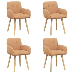 vidaXL Chaises de salle &agrave; manger 4 pc Boucl&eacute; Beige 59 x 56,5 x 85 cm