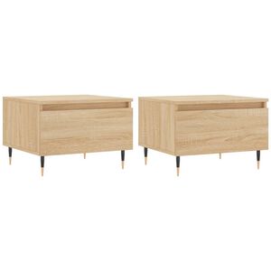 vidaXL Tables basses 2 pcs ch&ecirc;ne sonoma 50x46x35 cm bois d'ing&eacute;nierie