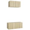 vidaXL Ensemble de meuble TV 2 pcs Ch&ecirc;ne sonoma Bois d'ing&eacute;nierie