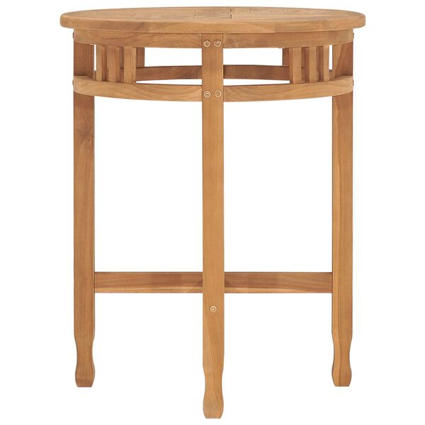vidaXL Table de bistro &Oslash;60x75,5 cm bois de teck solide