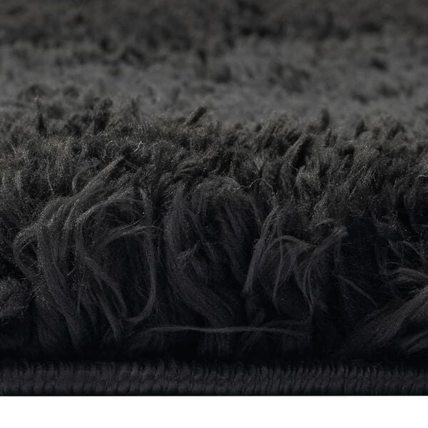 vidaXL Tapis shaggy à poils hauts Noir 160x230 cm 50 mm