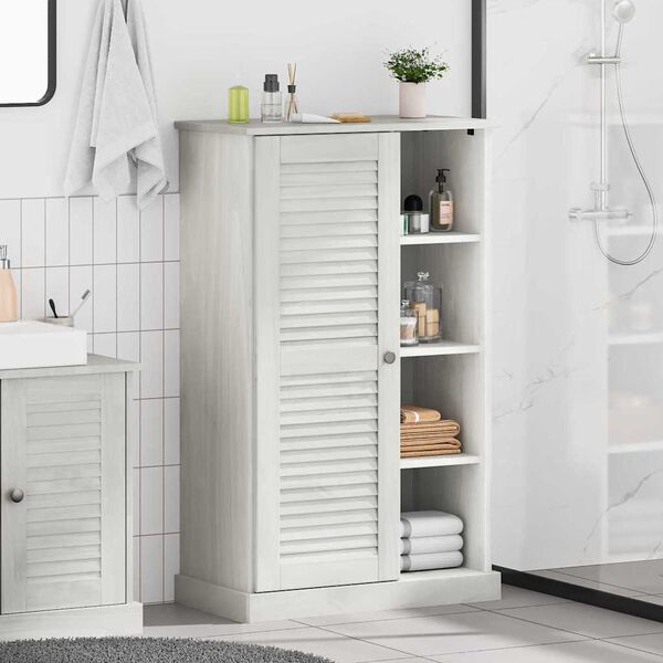 vidaXL Armoire de salle de bain avec porte VIGO Blanc et Blanc Antique