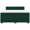 vidaXL Sommier &agrave; lattes de lit et matelas Vert fonc&eacute; 200x200cm Velours