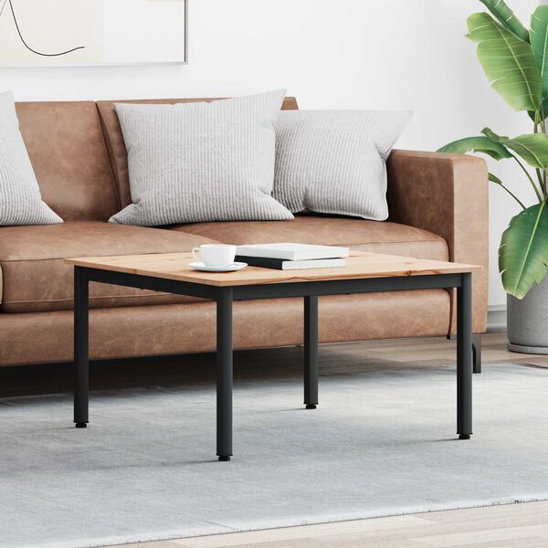 vidaXL Table basse Naturel 80 x 80 x 45 cm Bois de pin massif