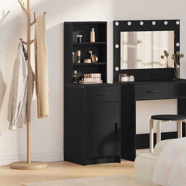 vidaXL Haut Armoire Ch&ecirc;ne noir 40 x 40,5 x 135 cm Bois d'ing&eacute;nierie