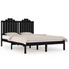 vidaXL Cadre de lit sans matelas noir bois massif