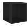 vidaXL Table d'appoint Noir 33x33x34,5 cm Agglom&eacute;r&eacute;