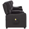 vidaXL Fauteuil inclinable porte-gobelets 4 places noir similicuir