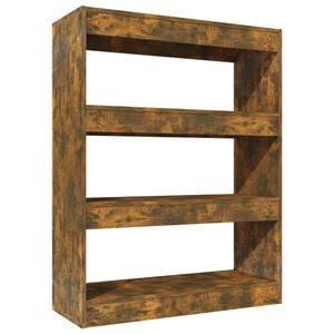 vidaXL Biblioth&egrave;que/S&eacute;parateur de pi&egrave;ce ch&ecirc;ne fum&eacute; bois d'ing&eacute;nierie