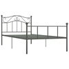 vidaXL Cadre de lit sans matelas gris m&eacute;tal 90x200 cm