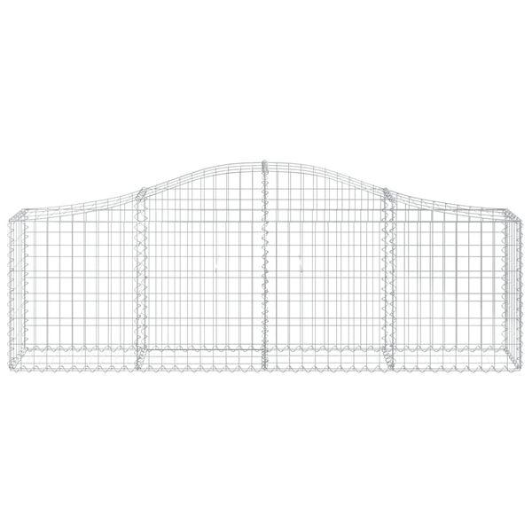 vidaXL Paniers &agrave; gabions arqu&eacute;s 6 pcs 200x30x60/80 cm Fer galvanis&eacute;