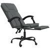 vidaXL Fauteuil inclinable de bureau Gris fonc&eacute; Tissu