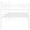 vidaXL Cadre de canap&eacute;-lit sans matelas blanc m&eacute;tal 90x200 cm