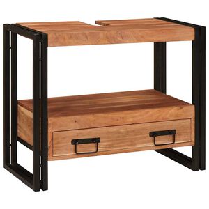 vidaXL Armoire de coiffeuse avec tiroir Marron Bois d'Acacia Massif
