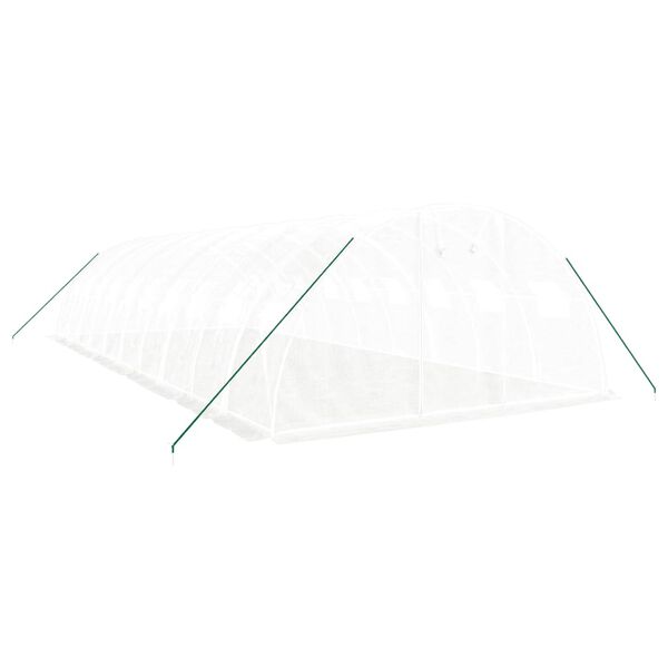 vidaXL Serre avec cadre en acier blanc 40 m&sup2; 10x4x2 m